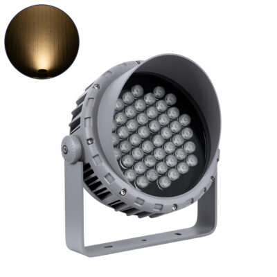 Alternative view of LEDTM® FLOODMENA 90646 Προβολέας Σποτ Wall Washer με Αντιθαμβωτική Γρίλια LED 48W 4320lm 30° AC 220-240V Αδιάβροχο IP65 Θερμό Λευκό 2700K - Bridgelux SMD Chip - Γκρι Ανθρακί - Μ25 x Π25 x Υ18cm - 3 Χρόνια Εγγύηση