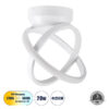 LEDTM® AMELIA 61053 Μοντέρνο Φωτιστικό Οροφής LED 20W 2400lm 300° AC 220-240V IP20 Ρυθμιζόμενο Λευκό CCT με On/Off 2700K/4500K/6000K - Lumileds SMD Chip - Λευκό Ματ - Μ24.5 x Π16 x Υ25cm - 3 Χρόνια Εγγύηση - Image 2