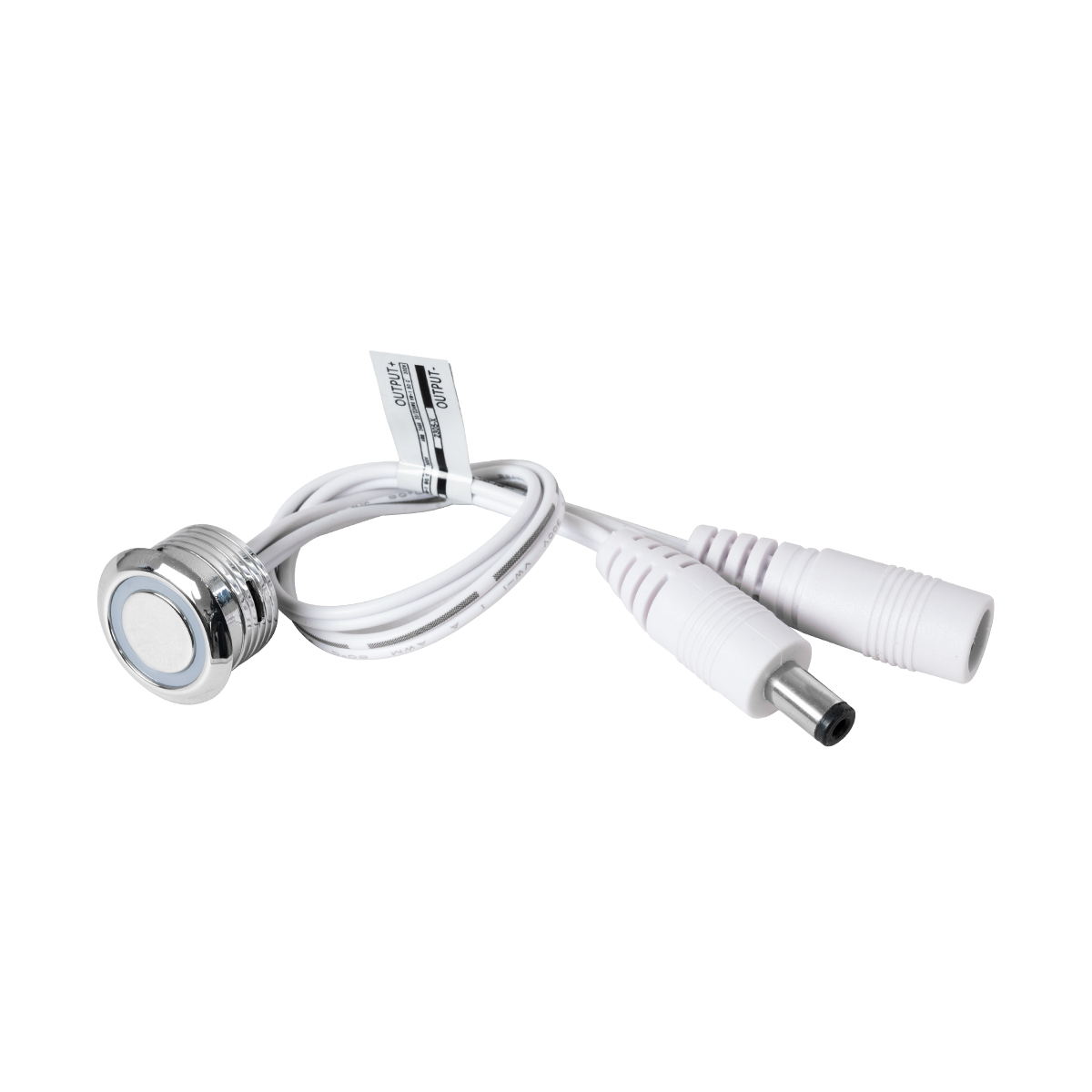 LEDTM® BUTTON 70790 Φωτιζόμενος Χωνευτός Διακόπτης Αφής On/Off & Push Dimming LED DC 12-24V 1 x 4A 96W Max IP20 Ψυχρό Λευκό 6000K - Μ2 x Π2 x Υ1.2cm - 2 Χρόνια Εγγύηση - Image 2