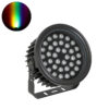 LEDTM® FLOODNEVA 90400 Προβολέας Σποτ Wall Washer LED 72W 6120lm 30° DC 24V Αδιάβροχο IP65 Πολύχρωμο RGBW Dimmable DMX512 - Bridgelux SMD Chip - Μαύρο - Μ24.5 x Π24.5 x Υ14.7cm - 3 Χρόνια Εγγύηση - Image 2