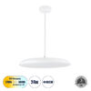 LEDTM® BARON 61255 Μοντέρνο Κρεμαστό Φωτιστικό Οροφής LED 24W 2880lm 120° AC 220-240V IP20 Ρυθμιζόμενο Λευκό CCT με On/Off 2700K/4500K/6000K - Lumileds SMD Chip - Λευκό Ματ - Μ40 x Π40 x Υ10cm - 3 Χρόνια Εγγύηση - Image 2