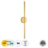 LEDTM® DIADEM 61330 Μοντέρνο Φωτιστικό Τοίχου - Απλίκα LED 9W 900lm 120° AC 220-240V IP20 Ρυθμιζόμενο Λευκό CCT με On/Off 2700K/4500K/6000K - Lumileds SMD Chip - Σατινέ Χρυσό Βούρτσας - Μ10 x Π4 x Υ60cm - 3 Χρόνια Εγγύηση - Image 2