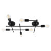 LEDTM® PIPING 00664-1 Vintage Φωτιστικό Οροφής με Ντουί 6 x E27 AC 220-240V IP20 - Μαύρο - Μ66 x Π9.5 x Υ49cm - Image 2