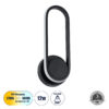 LEDTM® DALLAS 61345 Μοντέρνο Φωτιστικό Τοίχου - Απλίκα LED 12W 1200lm 360° AC 220-240V IP20 Ρυθμιζόμενο Λευκό CCT με On/Off 2700K/4500K/6000K - Lumileds SMD Chip - Μαύρο Ματ - Μ12 x Π6.5 x Υ32cm - 3 Χρόνια Εγγύηση - Image 2