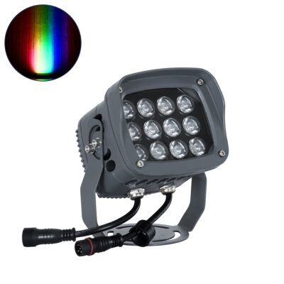 Alternative view of LEDTM® FLOODXENA 90699 Προβολέας Σποτ Wall Washer με Αντιθαμβωτική Γρίλια LED 24W 2040lm 10° DC 24V Αδιάβροχο IP65 Πολύχρωμο RGBW Dimmable DMX512 - Bridgelux SMD Chip - Γκρι Ανθρακί - Μ13 x Π11 x Υ15cm - 3 Χρόνια Εγγύηση