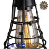 LEDTM® DROPS 01059 Vintage Κρεμαστό Φωτιστικό Οροφής με Ντουί 6 x E27 AC 220-240V IP20 - Μαύρο - 120cm - Image 2