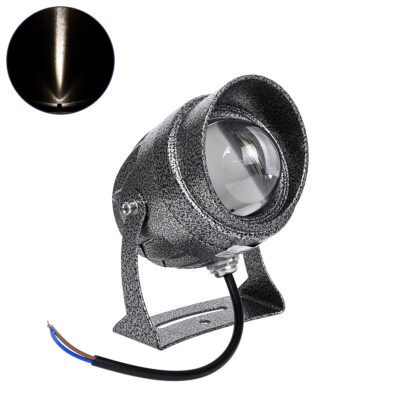 Alternative view of LEDTM® SPOTXENIA 90633 Σποτ Φωτισμου με Αντιθαμβωτική Γρίλια LED 16W 1840lm 3° DC 24V Αδιάβροχο IP65 Φυσικό Λευκό 4500K Dimmable - Bridgelux COB Chip - Σφυρήλατο Γκρι Ανθρακί - Μ9 x Π9 x Υ12cm - 3 Χρόνια Εγγύηση