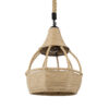 LEDTM® KUBRIC 01605 Boho Κρεμαστό Φωτιστικό Οροφής με Ντουί 1 x E27 AC 220-240V IP20 - Μπεζ - Μ30 x Π30 x Y40cm - Image 2