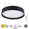 LEDTM® NARNIA 61257 Μοντέρνο Φωτιστικό Οροφής LED 75W 8625lm 120° AC 220-240V IP20 Ρυθμιζόμενο Λευκό CCT με Χειριστήριο από 2700K έως 6000K Dimmable - Lumileds SMD Chip - Μαύρο Ματ - Μ45 x Π45 x Υ8cm - 3 Χρόνια Εγγύηση - Image 2