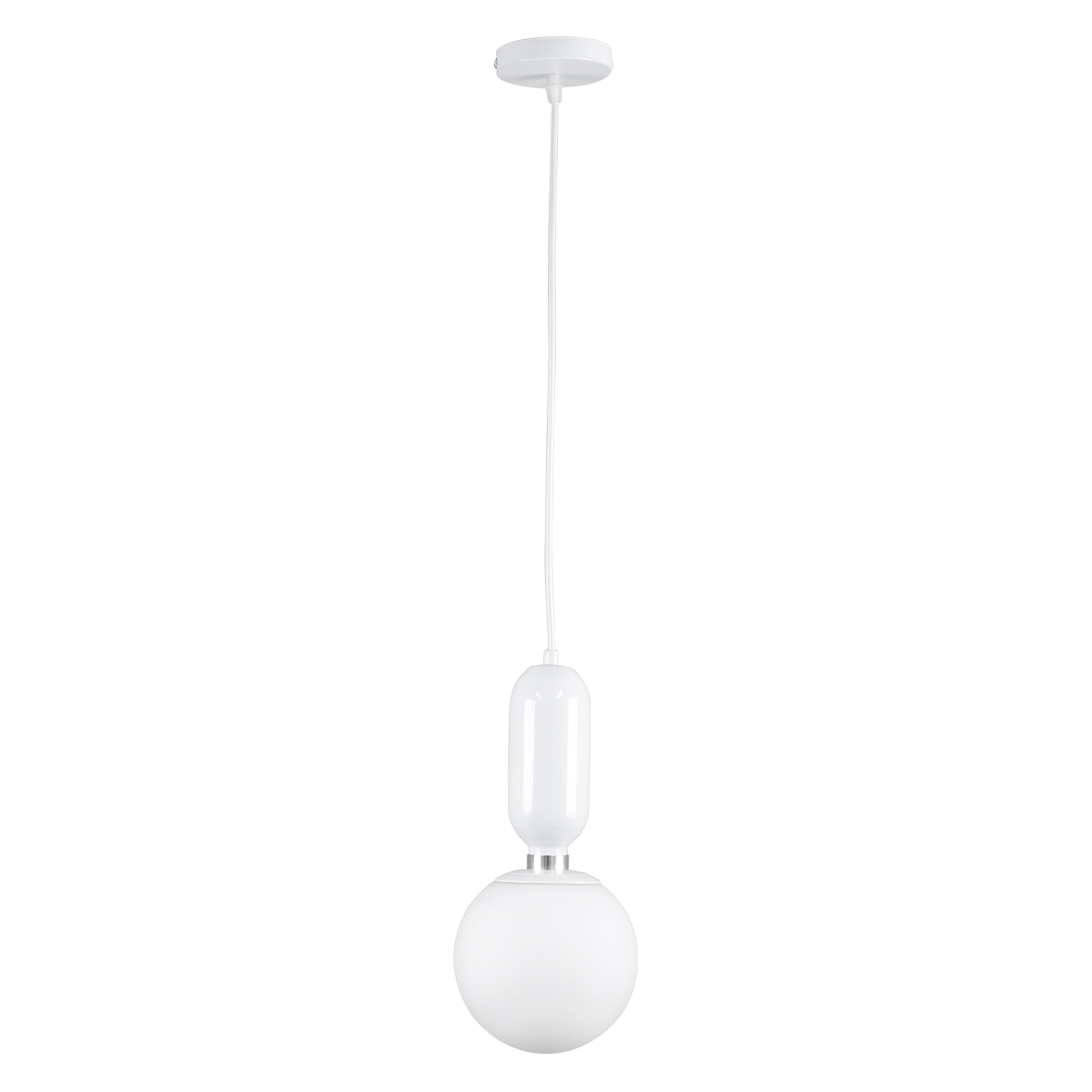 LEDTM® MAVERICK 00944 Μοντέρνο Κρεμαστό Φωτιστικό Οροφής με Ντουί 1 x E27 AC 220-240V IP20 - Λευκό - Μ15 x Π15 x Υ33cm - Image 4
