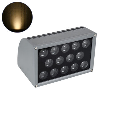 Alternative view of LEDTM® FLOOD-DENA 90487 Επιτοίχιος Προβολέας Wall Washer για Φωτισμό Κτιρίων - Απλίκα & Δαπέδου LED 30W 2700lm 5° DC 24V Αδιάβροχο IP67 Μ18.5 x Π13 x Υ12cm Θερμό Λευκό 2700K - Γκρι Ανθρακί - 3 Years Warranty