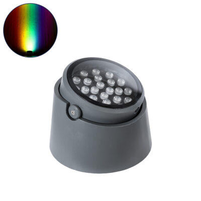 Alternative view of LEDTM® FLOOD-RANA 90751 Κινούμενος Προβολέας - Σποτ Φωτισμού Wall Washer για Φωτισμό Κτιρίων LED 36W 3060lm 5° DC 24V Αδιάβροχο IP67 Φ26 x Υ18cm RGBW DMX512 - Γκρι Ανθρακί - 3 Χρόνια Εγγύηση
