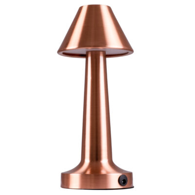 Alternative view of LEDTM® MOLLY 76517 Επαναφορτιζόμενο Επιτραπέζιο Φωτιστικό Πορτατίφ LED 1.5W 105lm 120° DC 5V IP44 Θερμό Λευκό 2700K Dimmable Χάλκινο Αλουμίνιο - Μ10 x Π10 x Υ23cm - 2 Xρόνια Εγγύηση