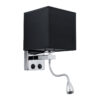 LEDTM® ELEGANT 01494 Μοντέρνο Φωτιστικό Τοίχου - Απλίκα Ξενοδοχείου Reading Light με Ντουί 1 x E27 LED 3W 270lm 36° AC 220-240V IP20 Θερμό Λευκό 2700K - CREE XPE Chip - Ασημί & Μαύρο - Μ17 x Π21 x Υ43cm - 2 Χρόνια Εγγύηση - Image 2