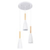 LEDTM® DILLON 00627 Μοντέρνο Κρεμαστό Φωτιστικό Οροφής με Ντουί 3 x E27 AC 220-240V IP20 - Λευκό & Μπεζ - Μ26 x Π26 x Υ130cm - Image 2