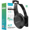 CELEBRAT headphones A27, wireless & wired, Bluetooth 5.3, Φ40mm, μαύρα - Image 4