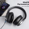 CELEBRAT headphones A33, ασύρματα & ενσύρματα, ANC, 40mm, 300mAh, μαύρα - Image 4
