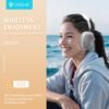 CELEBRAT headphones A35, ασύρματα & ενσύρματα, micro SD, 40mm, 200mAh, λευκά - Image 2