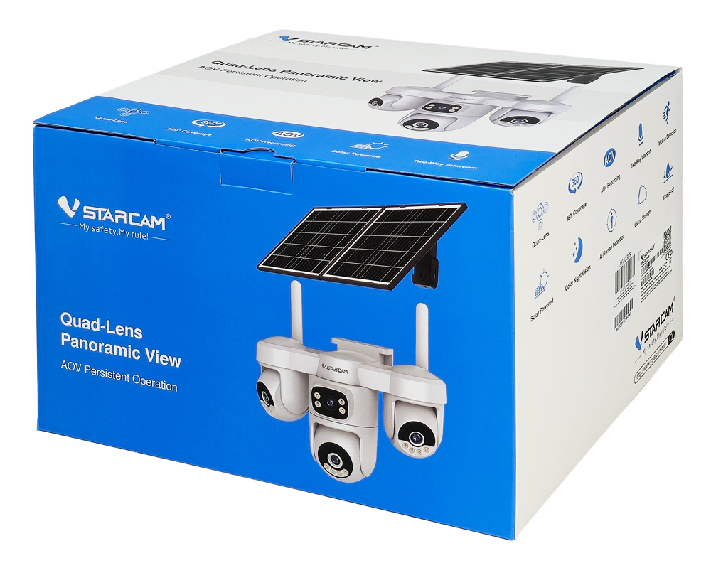 VSTARCAM smart ηλιακή κάμερα AG623FR, four-lens, 3MP, 4G, SD, PTZ, IP66 - Image 5