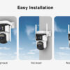 VSTARCAM smart ηλιακή κάμερα BG621DR, dual lens, 3MP, 4G, SD, PTZ, IP66 - Image 4