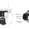 VSTARCAM smart ηλιακή κάμερα BG621DR, dual lens, 3MP, 4G, SD, PTZ, IP66 - Image 5