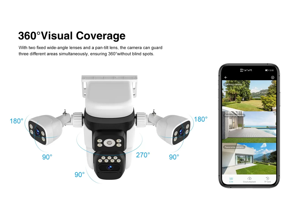 VSTARCAM smart ηλιακή κάμερα BG621SR, triple lens, 2MP, 4G, SD, PTZ, IP66 - Image 12