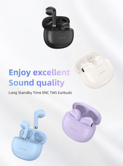 Alternative view of USAMS earphones με θήκη φόρτισης US-YO17, True Wireless, Φ13mm, μαύρα