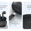 USAMS earphones με θήκη φόρτισης US-YO17, True Wireless, Φ13mm, μαύρα - Image 5