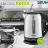 BRUNO ηλεκτρικός βραστήρας BRN-0029, 2200W, 1.7lt, βάση 360° - Image 2
