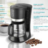 BRUNO καφετιέρα φίλτρου BRN-0086, 680W, έως 12 φλυτζάνια, 1.2L, μαύρη - Image 2
