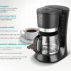 BRUNO καφετιέρα φίλτρου BRN-0086, 680W, έως 12 φλυτζάνια, 1.2L, μαύρη - Image 3
