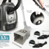 BRUNO ηλεκτρική σκούπα BRN-0136, 800W, 3.5lt, γκρι - Image 5