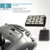 BRUNO ηλεκτρική σκούπα BRN-0136, 800W, 3.5lt, γκρι - Image 6