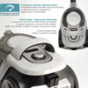 BRUNO ηλεκτρική σκούπα BRN-0137, 800W, 3lt, κυκλωνική, λευκή - Image 4