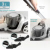 BRUNO ηλεκτρική σκούπα BRN-0137, 800W, 3lt, κυκλωνική, λευκή - Image 5
