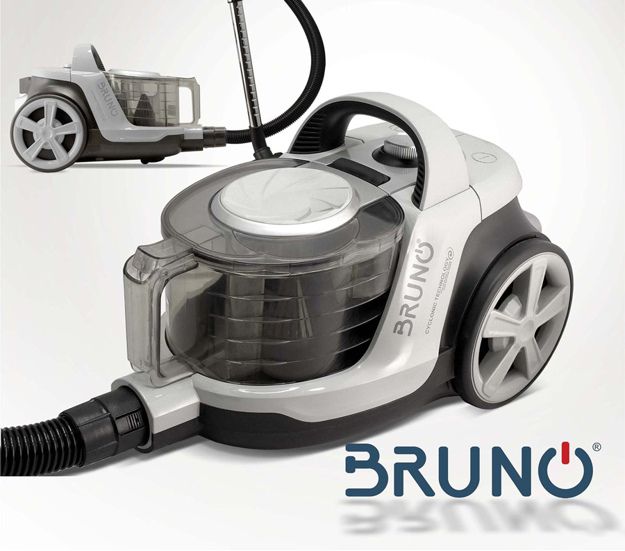 BRUNO ηλεκτρική σκούπα BRN-0137, 800W, 3lt, κυκλωνική, λευκή - Image 9