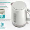 BRUNO βραστήρας νερού BRN-0142, 1.7L, 2200W, λευκό-γκρι - Image 6