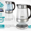 BRUNO βραστήρας νερού BRN-0143, 1.7L, 2200W, γυάλινος-Inox - Image 5