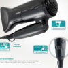 BRUNO σεσουάρ μαλλιών BRN-0153, 1600W, αναδιπλούμενη λαβή, μαύρο - Image 4