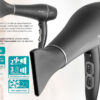 BRUNO σεσουάρ μαλλιών AC BRN-0155, 2200W, με φυσούνα, μαύρο - Image 2