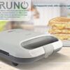 BRUNO τοστιέρα BRN-0164, 2 θέσεων, 800W, αντικολλητικές πλάκες, λευκή - Image 2
