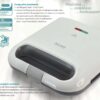 BRUNO τοστιέρα BRN-0164, 2 θέσεων, 800W, αντικολλητικές πλάκες, λευκή - Image 4