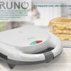 BRUNO τοστιέρα BRN-0166, 2 θέσεων, 800W, αντικολλητικές πλάκες, λευκή - Image 2