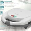 BRUNO τοστιέρα BRN-0166, 2 θέσεων, 800W, αντικολλητικές πλάκες, λευκή - Image 4