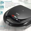 BRUNO τοστιέρα BRN-0167, 2 θέσεων, 800W, αντικολλητικές πλάκες, μαύρη - Image 4