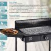 BRUNO επιδαπέδια ηλεκτρική ψησταριά BRN-0190, 2400W, με βάση & ρυθμιζόμενο θερμοστάτη, μαύρη - Image 4