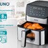 BRUNO φριτέζα αέρος BRN-0194, 8lt, 1800W, inox/μαύρη - Image 2