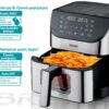 BRUNO φριτέζα αέρος BRN-0194, 8lt, 1800W, inox/μαύρη - Image 3