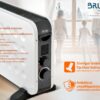 BRUNO θερμοπομπός BRN-0206, 2000W, με θερμοστάτη & ανεμιστήρα, λευκός - Image 4