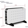 BRUNO θερμοπομπός BRN-0206, 2000W, με θερμοστάτη & ανεμιστήρα, λευκός - Image 6